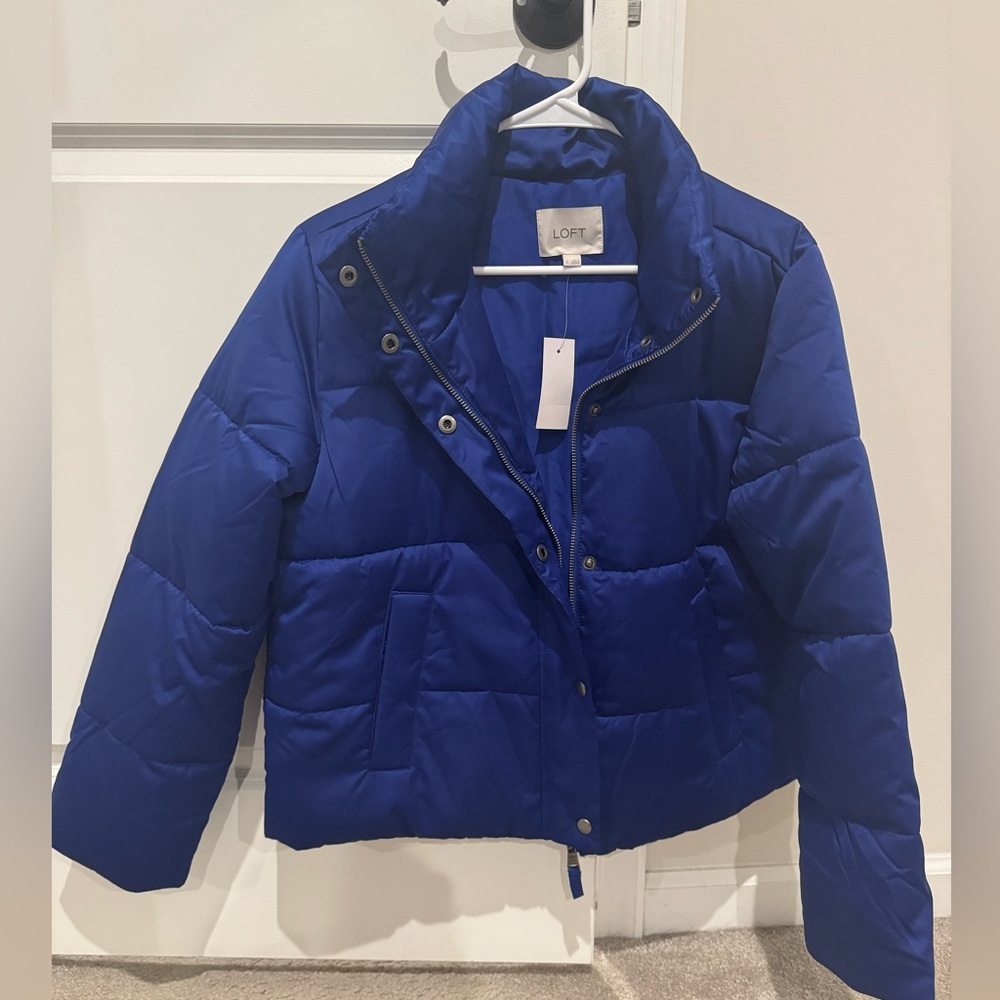 LOFT Royal Blue Quilted Jacket